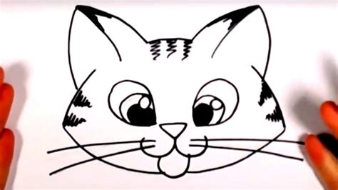 Cat Easy Drawing Face : Easy Cat Drawing Pic Simple Cat Drawing Simple ...