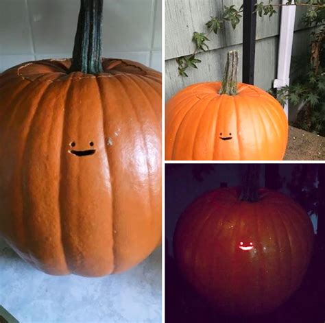 This Jack-O’-Lantern’s Tiny Face Is The Laziest Pumpkin Carving Ever ...