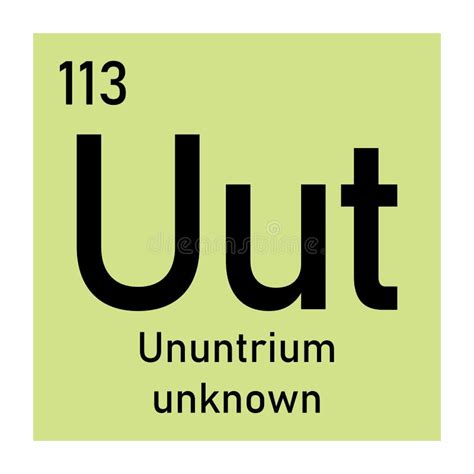 Ununtrium Uut Chemical Element. Ununtrium Sign with Atomic Number ...