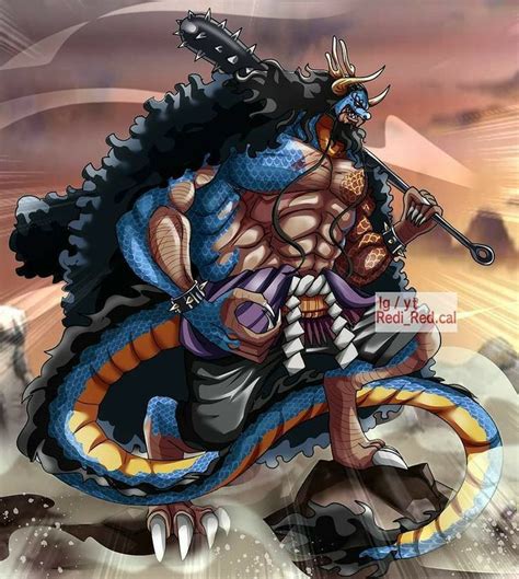 Kaido Hybrid form Art by Redi_Red.cal | Manga anime one piece, Kaido ...