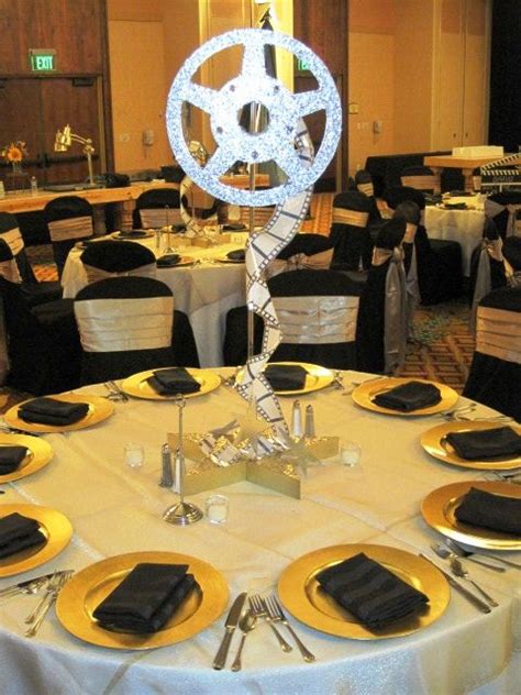 film reel centerpieces | Hollywood party theme, Hollywood theme party ...