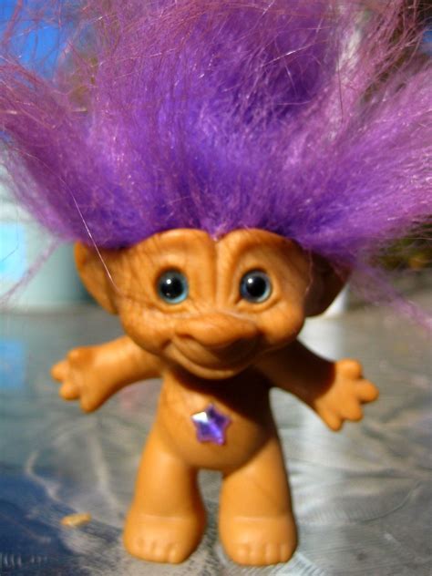 Purple Good Luck Troll Vintage Toy Doll Collectible | Etsy