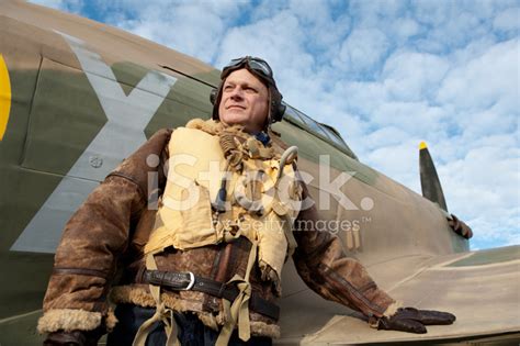 Ww2 Raf Pilot With Hurricane Aircraft Stock Photos - FreeImages.com