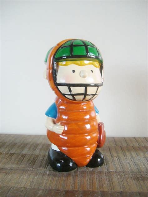 Vintage Peanuts Schroeder Baseball Bank by ObjetLuv on Etsy