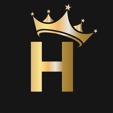 Premium Vector | Letter H Crown Logo Crown Logo on Letter H Template ...