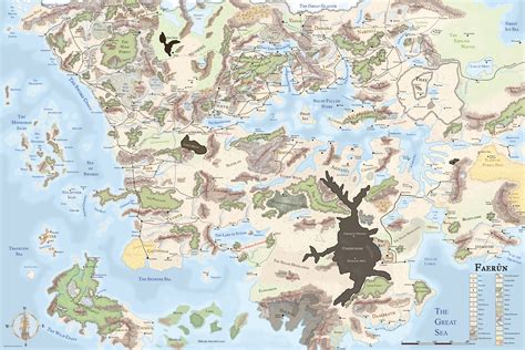 Forgotten Realms World Map - Blank Map