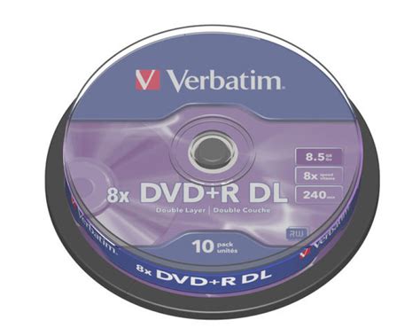 Verbatim 8x DVD+R DL Discs - 10 Pack Spindle - Ebuyer