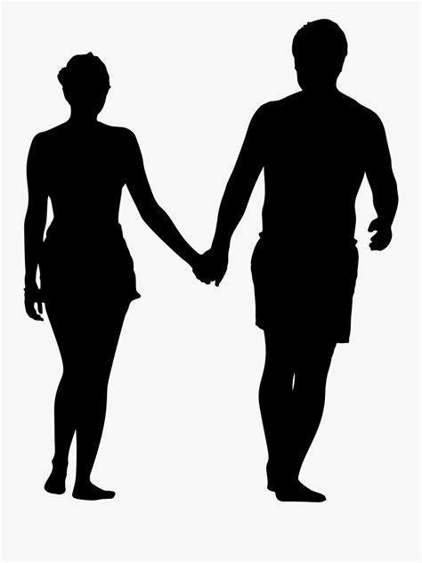 Clipart - Couple Holding Hands Silhouette Png , Free Transparent ...