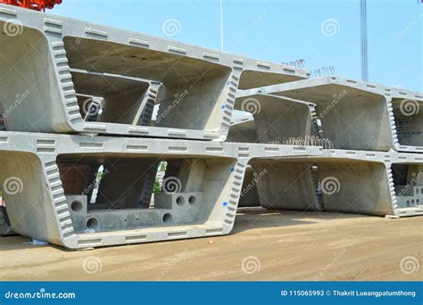 Box Girder in Construction Site Stock Image - Image of girderbridge ...