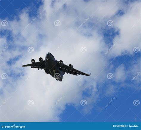 Airborne USAF C17 Cargo Carrier Plane Editorial Stock Photo - Image of ...