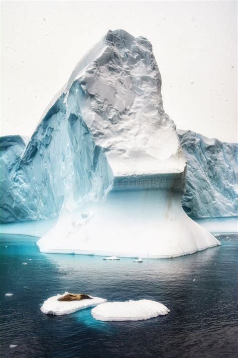 Sea lion sleeping on ice stock image. Image of paradise - 84481121