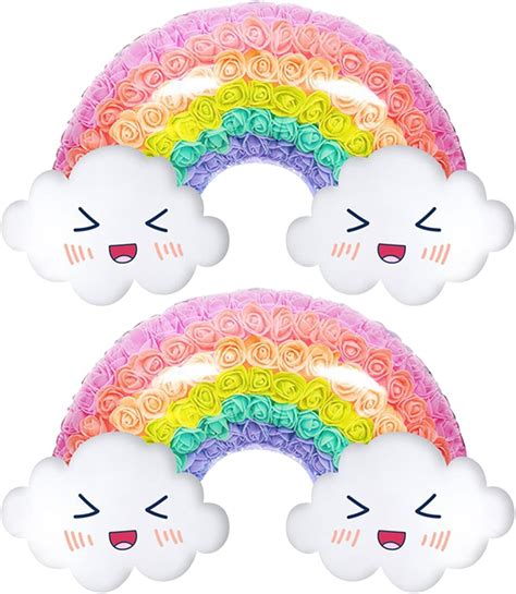 Amazon.com: 2pcs 32inch Rainbow balloons. rainbow party decorations ...