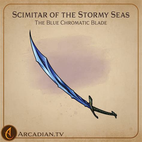 Scimitar of the Stormy Sea – DnD magic item - Arcadian Media