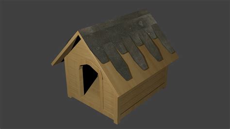 free doghouse dog 3d model