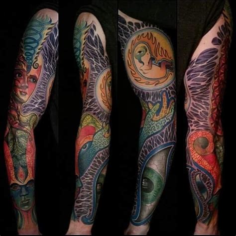 psychedelic sleeve by Anthony Ortega: TattooNOW