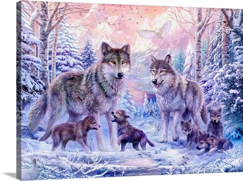 Winter Wolf Family Wall Art, Canvas Prints, Framed Prints, Wall Peels ...