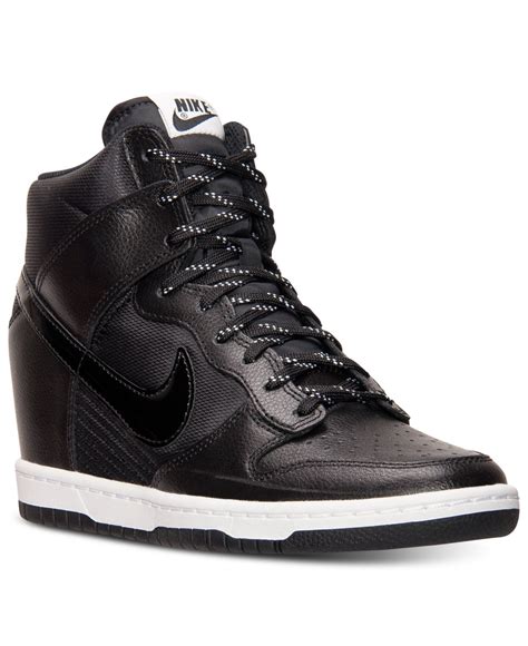 Nike Women's Dunk Sky Hi Essential Sneakers From Finish Line in Black ...