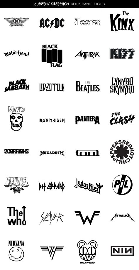 Current Obsession: Rock Band Logos | Fonts, Logos and Rock band logos