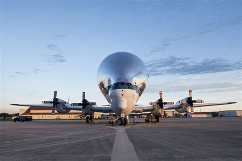 An Aero Spacelines B-377 Super Guppy sits on the flightline at Joint ...