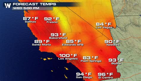 California Temperature Map Today - Printable Maps