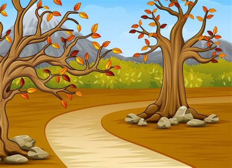 Dibujos animados de hermoso árbol de oto... | Free Vector #Freepik # ...