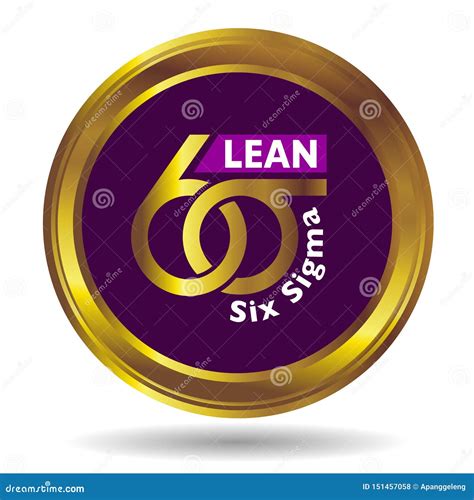 Lean Six Sigma Gold Icon stock vector. Illustration of dmaic - 151457058