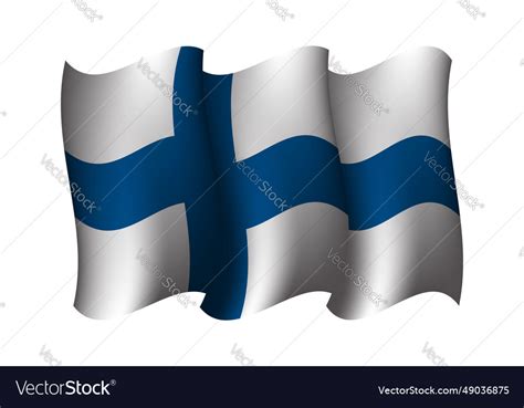 Finland waving flag design Royalty Free Vector Image