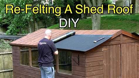 How to Easily Felt a Shed Roof The Right Way- DIY - YouTube