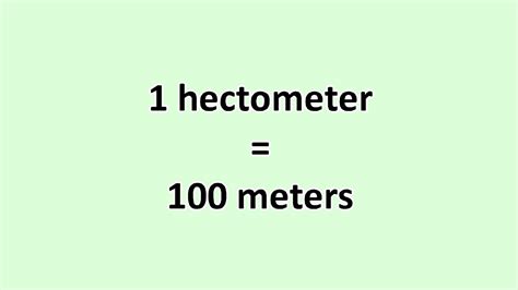 Convert Hectometer to Meter - ExcelNotes