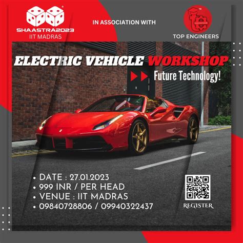 ELECTRIC VEHICLE WORKSHOP – 27.1.2023 – SHAASTRA 2023 - TopEngineers