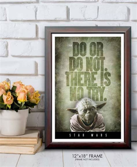 Star Wars YODA Do Or Do Not Quote Poster | Etsy