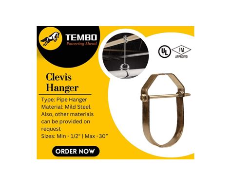 Clevis Hanger, Electrogalvanized, UL/FM, ANSI/MSS SP-58 & SP-69(Type 1 ...