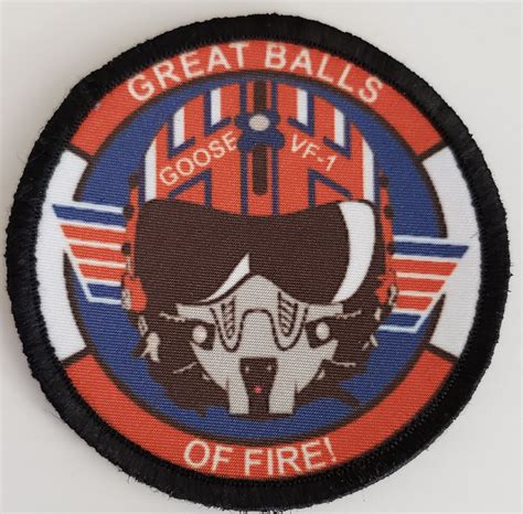 Top Gun Goose Great Balls of Fire Morale Patch | Custom Velcro Morale ...