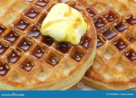 Waffles and Syrup Closeup stock image. Image of syrup - 3392885