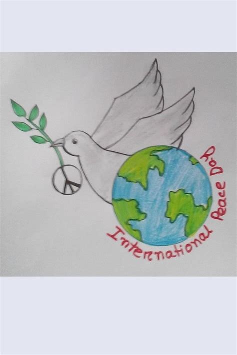 World Peace Day Drawing Easy | Peace On Earth Drawing | International ...