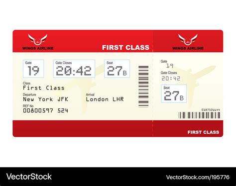 Plane tickets first class Royalty Free Vector Image