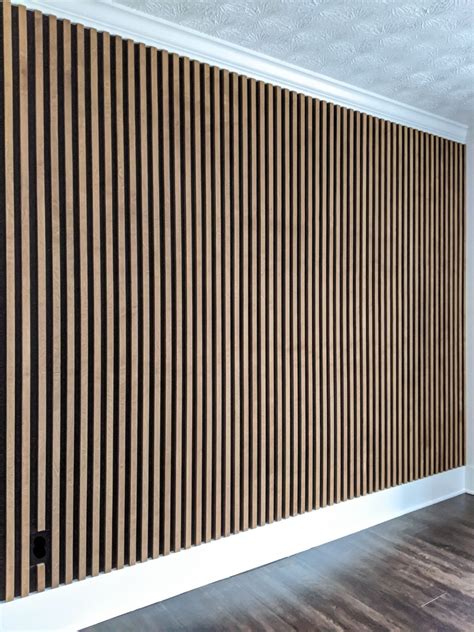 HOW TO MAKE AN AFFORDABLE WOOD SLAT WALL - Simply Aligned Home