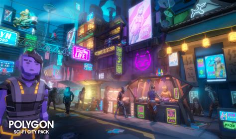 POLYGON Sci-Fi City - Low Poly 3D Art by Synty | 3D Sci-Fi | Unity ...