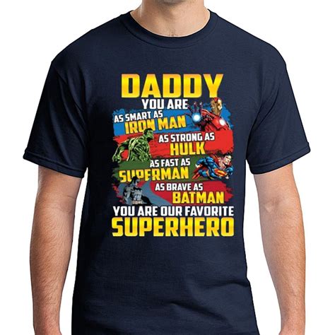 Daddy Superhero T-Shirt MENS Dad, Fathers Day, Marvel, Fathers Day Iron ...