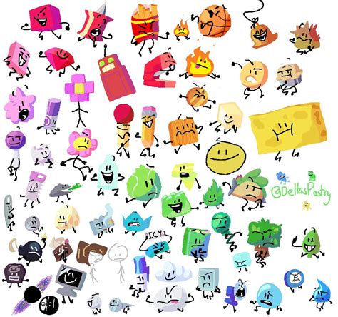 The entire BFB cast in mspaint! | BFDI💖 Amino