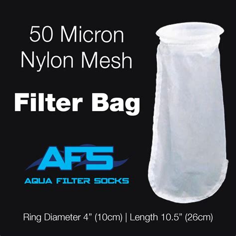 AFS Filter Sock Nylon Mesh 50 Microns (Fits Red Sea Reefer) - Aqua ...