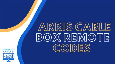 Programming Arris Cable Box Universal Remote Control Codes [2022]