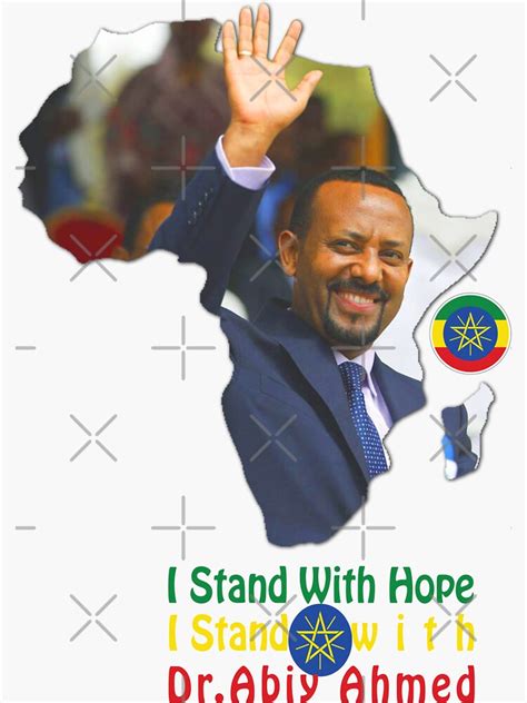 "Ethiopia DR. Abiy Ahmed" Sticker by NabilJamal | Redbubble