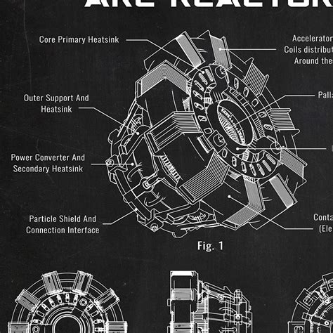 Arc Reactor Blueprint Wallpaper