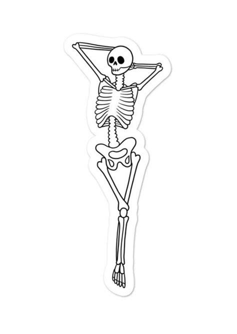 Sassy Seductive Skeleton Sticker, Decorative Art, Dark Humor, Dancing ...