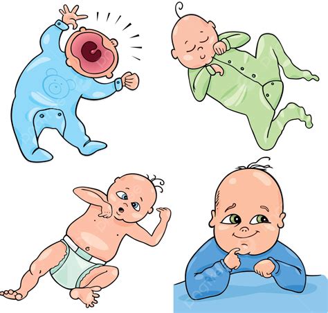 Cute Little Babies Smile Cry Babyhood Vector, Smile, Cry, Babyhood PNG ...