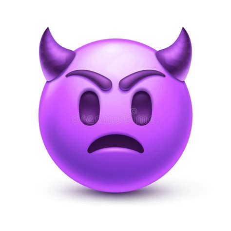 Sad devil emoji stock vector. Illustration of demon - 227428229