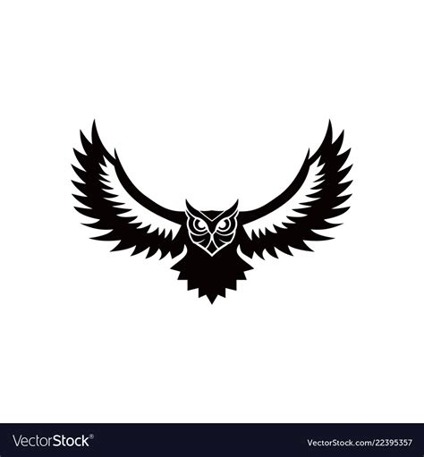 Owl logo - emblem design on w Royalty Free Vector Image