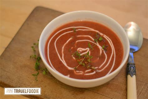 Vegan Red Beet Soup - Anne Travel Foodie