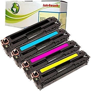 4 Pack Ink4work® Compatible CF210A,CF211A,CF212A,CF213A (131A/X) Toner ...